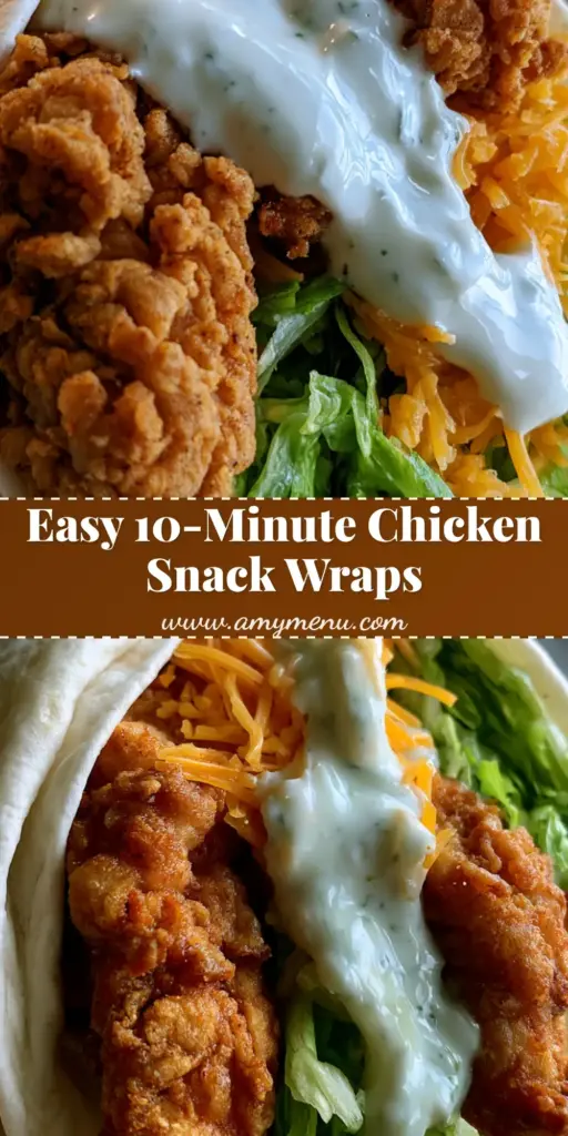 A handheld Crispy Chicken Ranch Snack Wrap in a soft flour tortilla featuring two golden-brown craggy chicken tenders, shredded orange cheddar cheese, green iceberg lettuce, and herb-flecked ranch dressing.